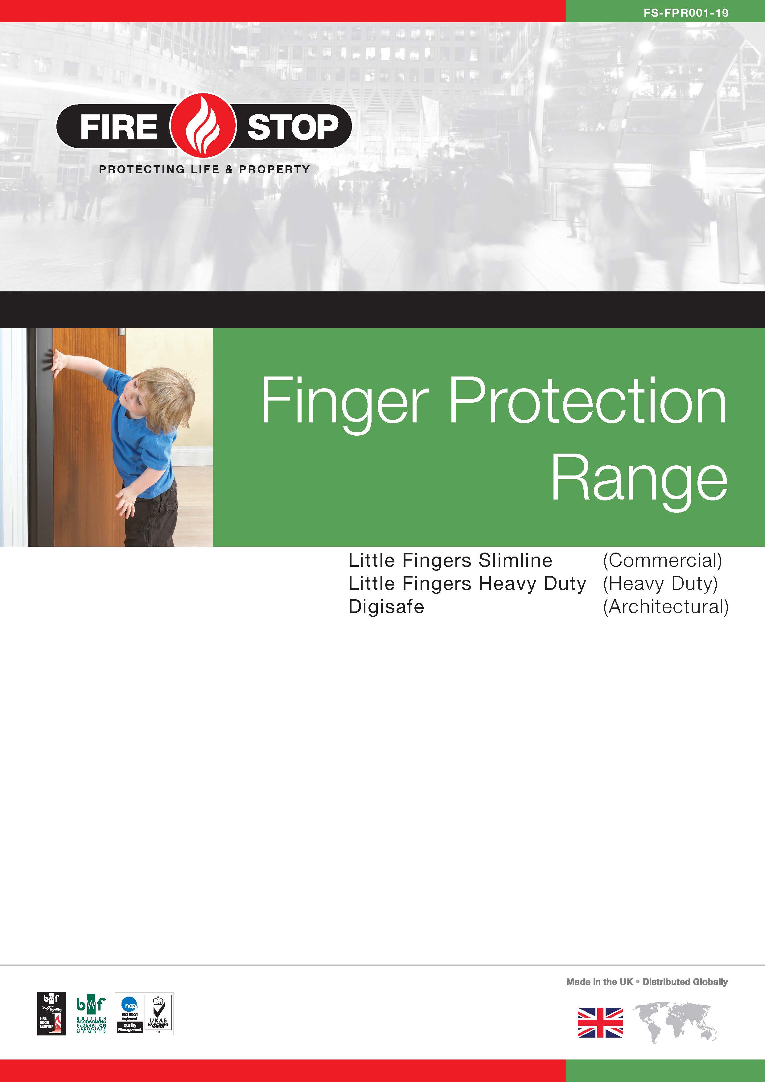 Firestop finger protection range brochure front page