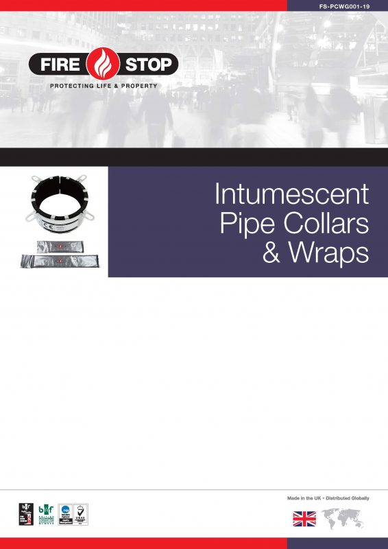 Firestop Intumescent Pipe Collars & Wraps brochure front page